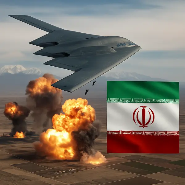 SUA atacă Iranul - Atac aerian american asupra instalațiilor nucleare iraniene – imagine conceptuală 2025