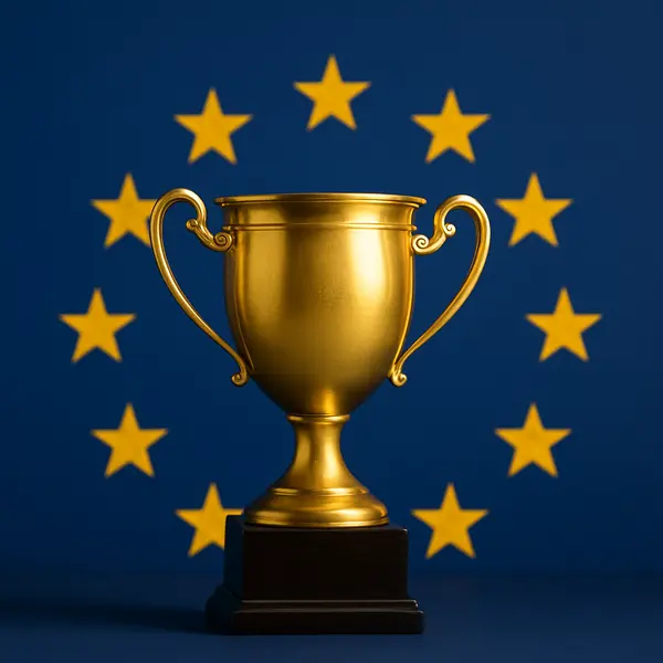 România la răscruce ilustrată simbolic printr-un trofeu în lumină dramatică, reprezentând decizii politice cu impact asupra suveranității și influenței externe