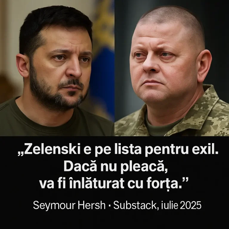 Zelenski și Zalujnîi în contrast – citatul jurnalistului Seymour Hersh despre înlocuirea liderului ucrainean în 2025