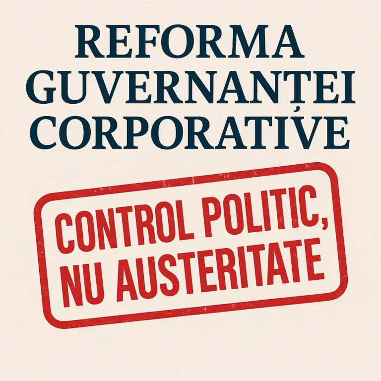 Reforma guvernanței corporative - austeritate zero, control politic 100%