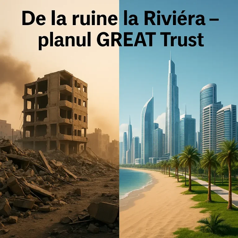 Planul Great Trust promite să transforme Gaza în „Riviera Orientului Mijlociu”.