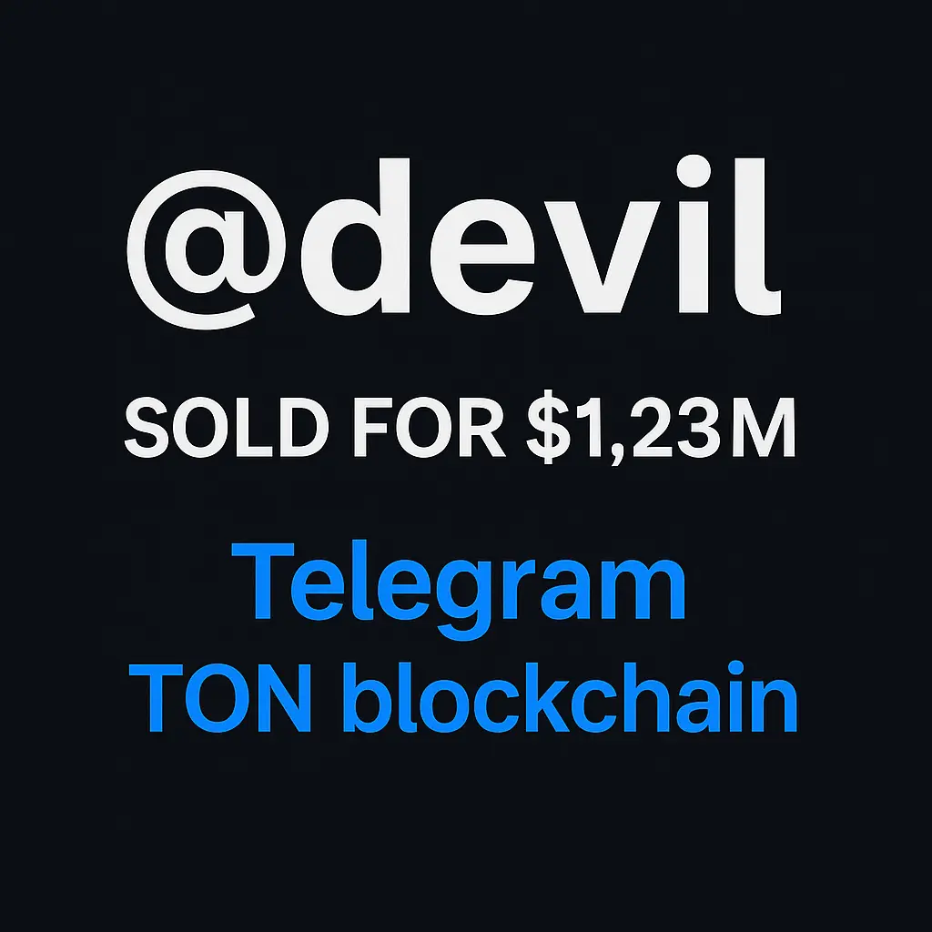 Username-ul Telegram DEVIL vândut cu 1,23 milioane USD
