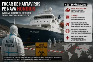 MV Hondius, nava cu hantavirus, ajunge în Tenerife